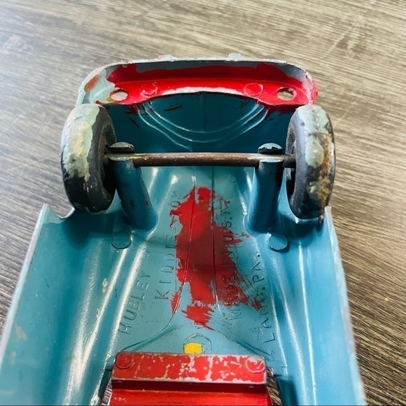 Vintage 1950s HUBLEY‎ KIDDIE-TOY # 465 Green Buick Convertible Hardtop 7" Long - Picture 9 of 11